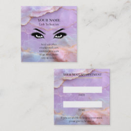 Luxe Pastel Marmer Wimperstylist Afspraakkaart Afsprakenkaartje