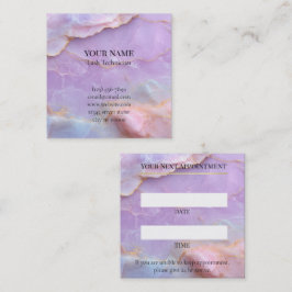 Luxe Pastel Marmer Wimperstylist Afspraakkaart Afsprakenkaartje