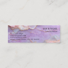 Luxe Pastel Marmer Wimperstylist Bedankkaart Klantenkaartje