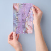 Luxe Pastel Marmeren Wimpers Ar Salon Prijslijst M Flyer (Hand)