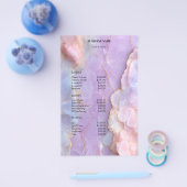 Luxe Pastel Marmeren Wimpers Ar Salon Prijslijst M Flyer (Enkel)