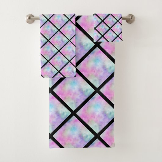 LUXE PASTEL RAINBOW BATH TOWEL SET BAD HANDDOEK (Insitu)