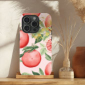 Luxe Pastel Roze en Goud Grapefruit Trellis Case-Mate iPhone Case