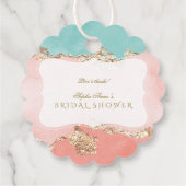 Luxe Pastel Waterverf Goud Folie Bruiloftsfeest Bedankjes Labels (Achterkant)