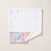 LUXE PASTEL WHITMARBLE GOLD BATHROOM TOWEL SET BAD HANDDOEK (Wasdoekje)