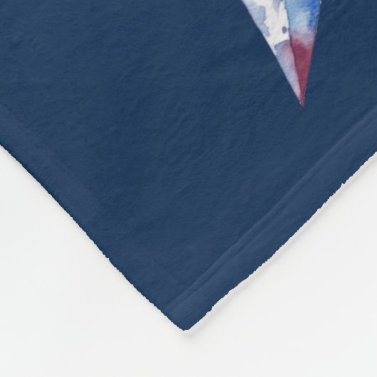 Luxe Patriottische 4 juli gepersonaliseerd Fleece Deken (Hoek)