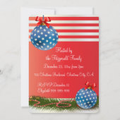 Luxe patriottische sterren en Stripes-kerstfeest Kaart (Achterkant)