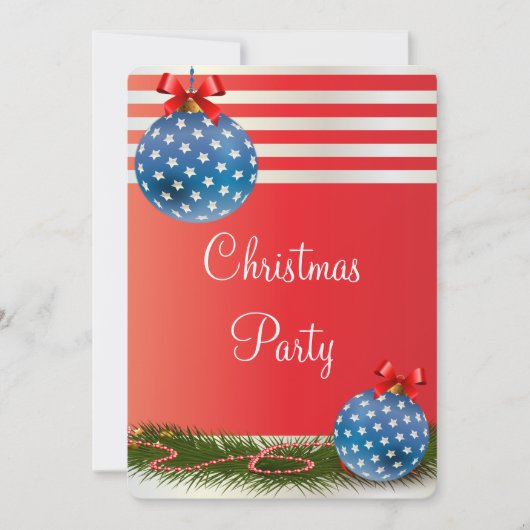 Luxe patriottische sterren en Stripes-kerstfeest Kaart (Voorkant)