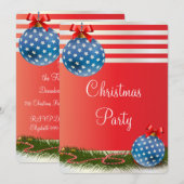 Luxe patriottische sterren en Stripes-kerstfeest Kaart (Voorkant / Achterkant)