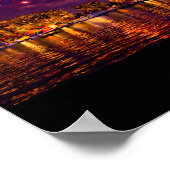 Luxe Patriottische Vuurwerk Over Water Print (Hoek)