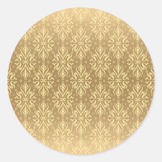 Luxe  Patroon 2 Ronde Sticker (Voorkant)