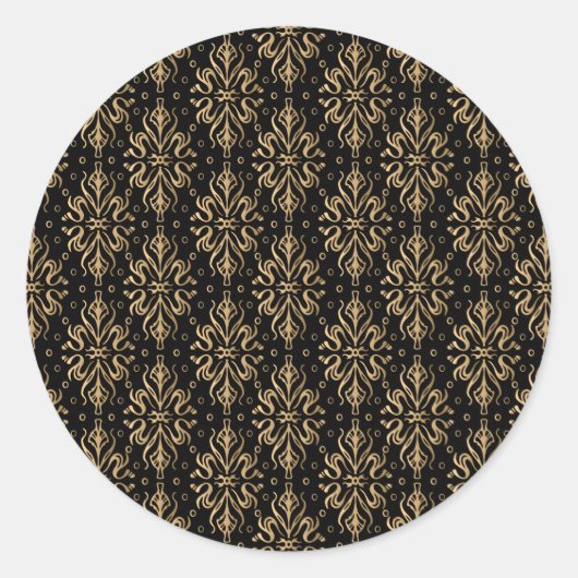 Luxe  patroon 3 ronde sticker (Voorkant)