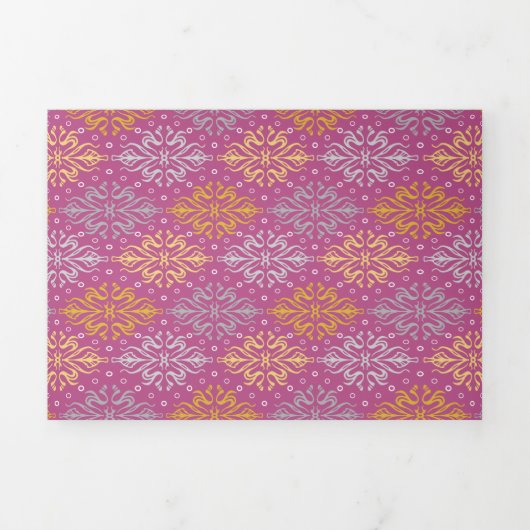 Luxe  patroon drieluik uitnodiging (Cover)