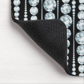 Luxe patroon met witte diamantstrips muismat (Hoek)