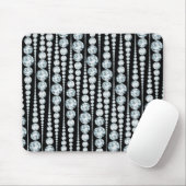 Luxe patroon met witte diamantstrips muismat (Met muis)