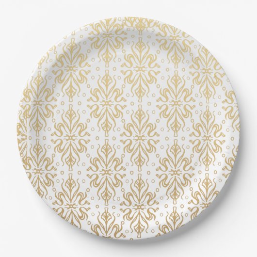 Luxe patroon papieren bordje (Voorkant)