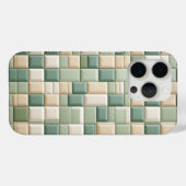 Luxe patroonhoes - Saliegroen & beige plaid Case-Mate iPhone Case (Achterkant (horizontaal))