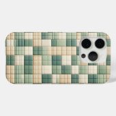 Luxe patroonhoes - Saliegroen & beige ruit Case-Mate iPhone Case (Achterkant (horizontaal))