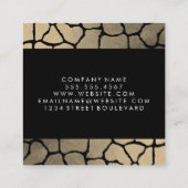 Luxe Patroontrim Vierkante Visitekaartje (Achterkant)