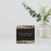 Luxe Patroontrim Vierkante Visitekaartje (Staand voorkant)