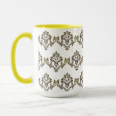 Luxe Pattern Stylish Coffee Tea Mok/Cup Geel Mok (Links)