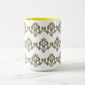 Luxe Pattern Stylish Coffee Tea Mok/Cup Geel Mok (Midden)
