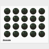 Luxe Pauwenoogveren Goud Teal Patroon Ronde Sticker (Vel)