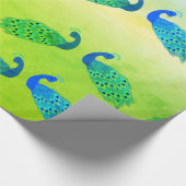 Luxe Peacock-printer Cadeaupapier (Hoek)