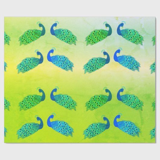 Luxe  Peacock-printer Cadeaupapier (Vlak)