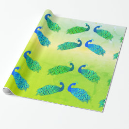 Luxe  Peacock-printer Cadeaupapier