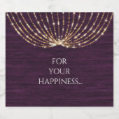 Luxe Personaliseer fles Mousserende Wijn Label Sparkling Wijnetiket (Enkel label)