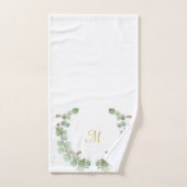 LUXE PERSONALISEERD EUCALYPTUS GOLD WREATS 2 BAD HANDDOEK (Handdoek)