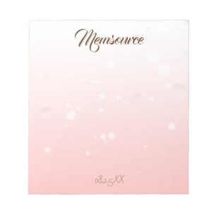 Luxe persoonlijke cadeau. Luxury Personalized Pink Notitieblok