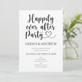 Luxe Persoonlijke Happily Ever After Feest Bruilof Kaart (Staand voorkant)