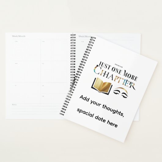 Luxe Persoonlijke "Just One More Chapter Planner" Planner (Display)