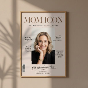 Luxe Persoonlijke Moeder   Maatwerk Fototijdschrif Poster