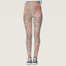 Luxe perzik gouden rozen met roze gouden leggings