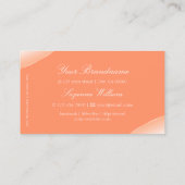 Luxe perzikkleuren met sprankelende diamanten visitekaartje (Achterkant)