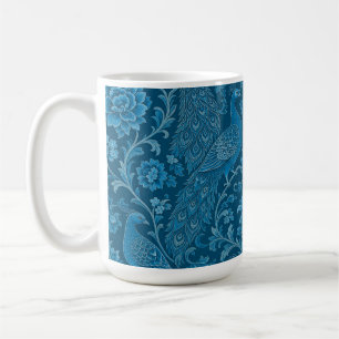 Luxe Perzisch Dit Rijk Pauwblauw Patroon Koffiemok