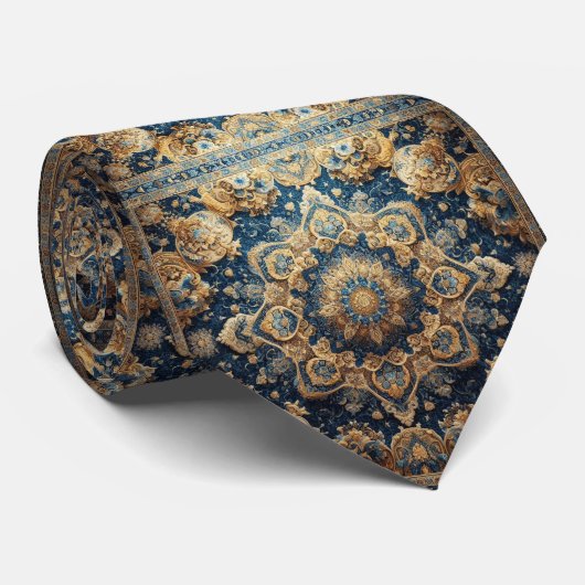 Luxe Perzische ontwerper stijl | Nepzijden stropda Stropdas (Opgerold)