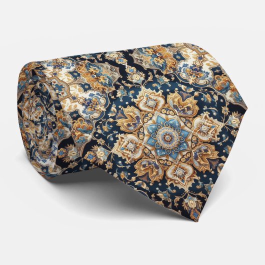 Luxe Perzische ontwerper stijl | Nepzijden stropda Stropdas (Opgerold)