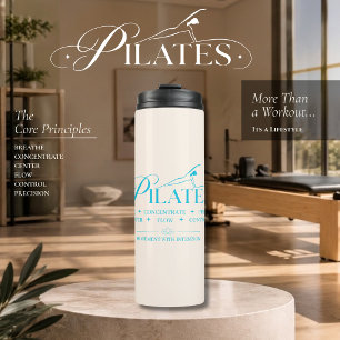 Luxe Pilates De Kernprincipes Blauw Thermosbeker