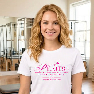 Luxe Pilates De Kernprincipes Roze Tri-Blend Shirt