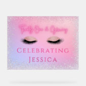 Luxe Pink Twenty One & Glowing 21st Birthday Acryl Bord (Voorkant)