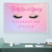 Luxe Pink Twenty One & Glowing 21st Birthday Spandoek (Beurs)