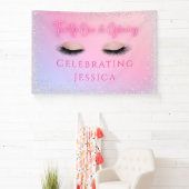 Luxe Pink Twenty One & Glowing 21st Birthday Spandoek (Insitu)