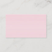 LUXE PINK WHITSTRIPE GOLD VISITEKAARTJE (Achterkant)