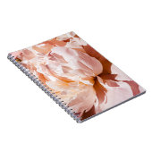 Luxe pioenbloemen bloemenachtergrond notitieboek (Rechterzijde)