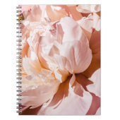 Luxe pioenbloemen bloemenachtergrond notitieboek (Voorkant)