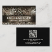 Luxe Platina Design Shimmering Cool Kaart Visitekaartje (Voorkant / Achterkant)